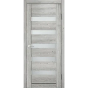 Дверь межкомнатная остеклённая с замком и петлями в комплекте Мюнхен 03 80x200 см финиш-бумага ламинация цвет серый