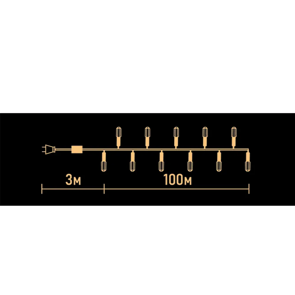 85105064 Электрогирлянда наружная/комнатная нить 100 м 1000 LED разноцветный свет STLM-0058858 Santreyd  - Вид №6