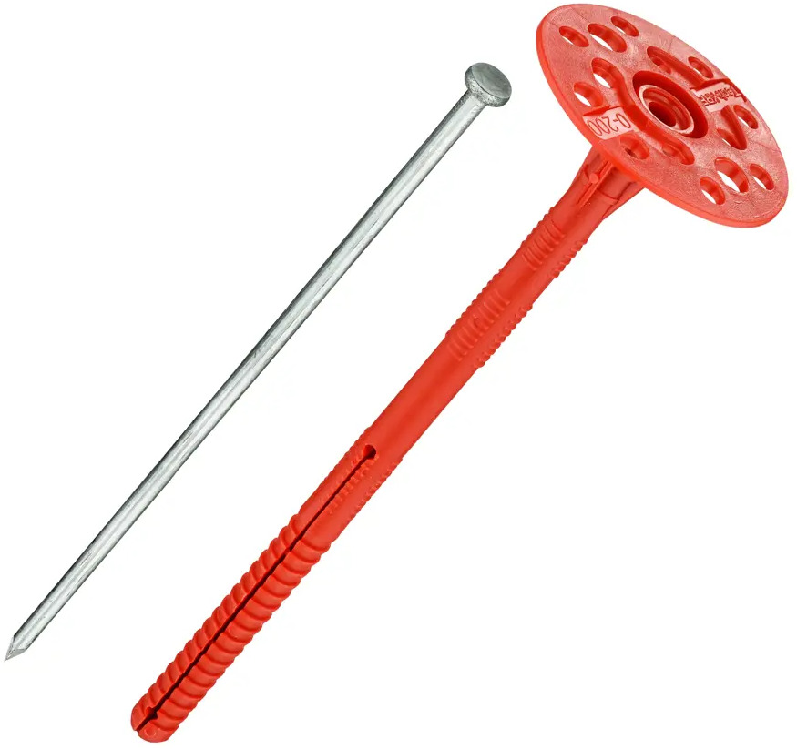 TECH-KREP Дюбель тарельчатый для теплоизоляции IZM 10×200 мм с оцинкованным гвоздем 84038994