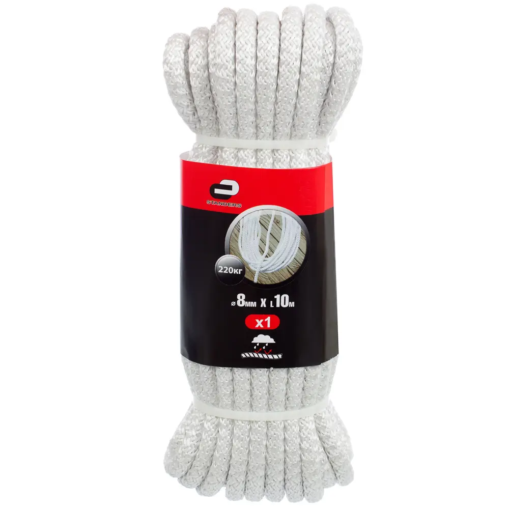 Шнур хозяйственно-бытовой Standers с сердечником 8 мм 10 м цвет белый STLM-2060538 - Вид №3