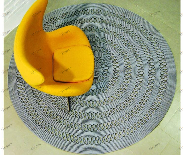 Besana Moquette Однотонный круглый коврик Space art sun-id-1393888