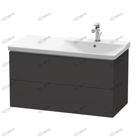 LC625208080 Тумбочка подвесная L-Cube #LC6252 1020 x 481 мм Graphit Super Matt Duravit