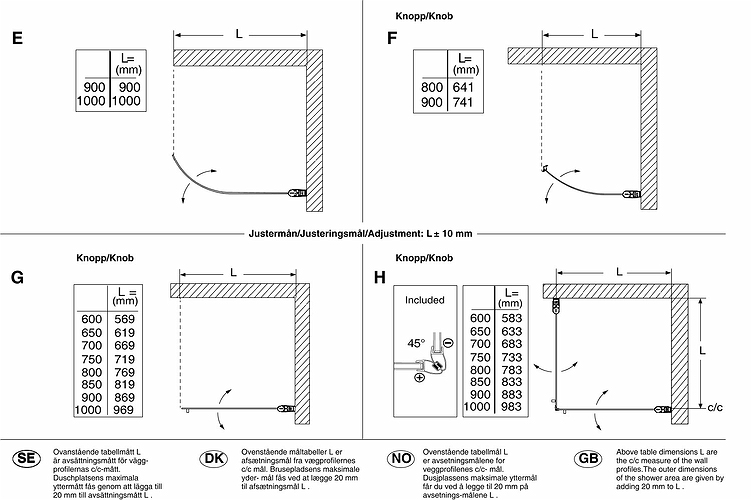 59900080 IFO Space прямая дверь SPVK, белые лакированные профили, прозрачное стекло с профилем ручки, SPVK 900 - Вид №5
