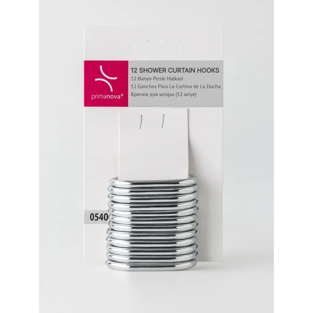 Кольца для шторы в ванную Primanova цвет хром 12 шт STLM-2162197 - Вид №1