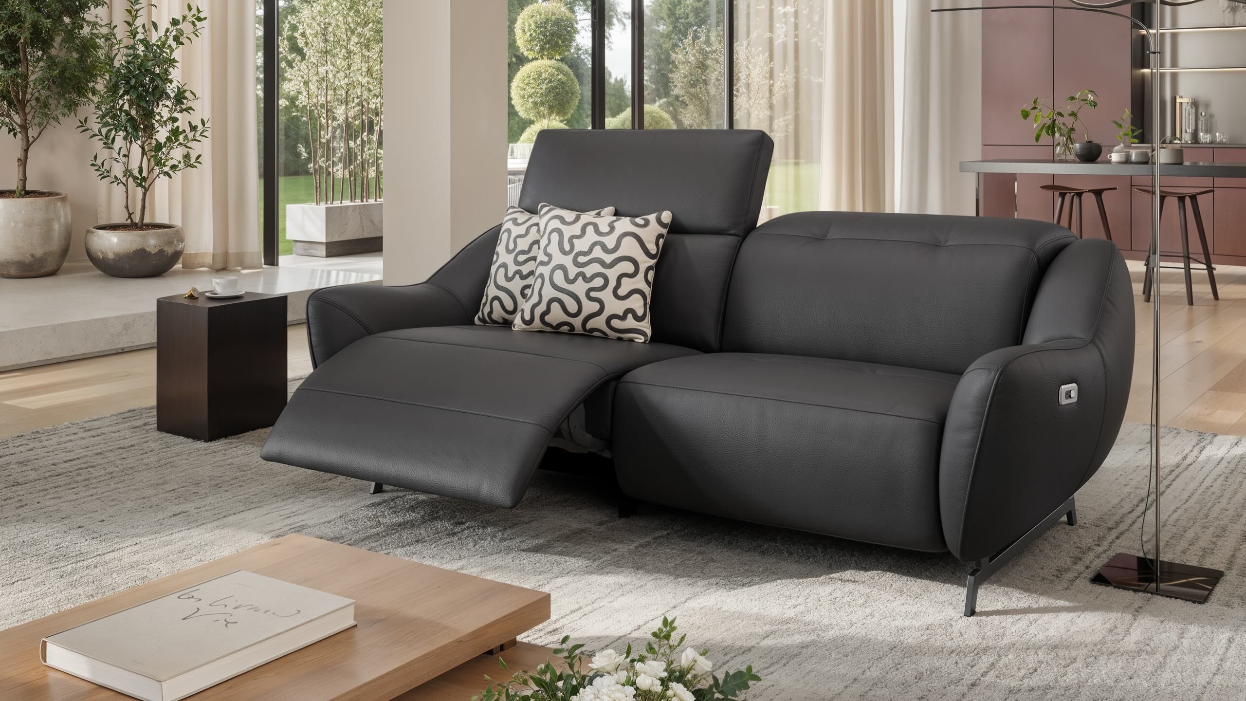 3-местный кожаный диван Sofanella ARCH-00073537 - Вид №1