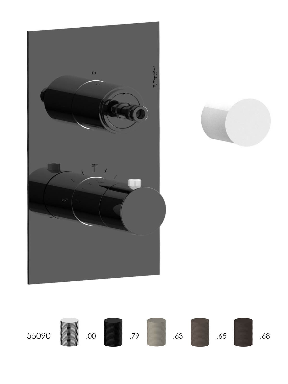 Термостатический смеситель для душа с переключателем Rubinetterie Frattini ARCH-00071669 - Вид №15