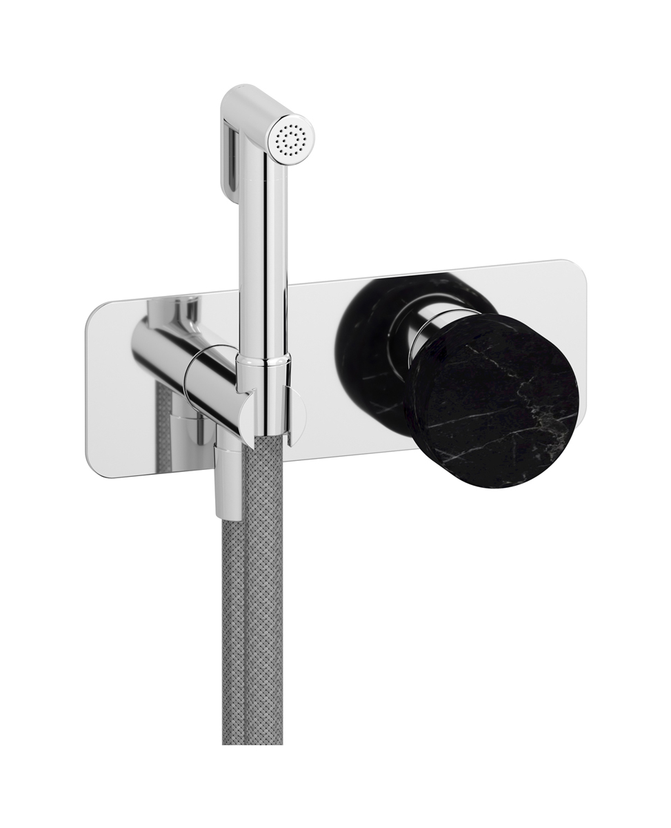 Внешние части гигенического душа со смесителем. WE ARE IB mr706cc_2 Chrome Marmo