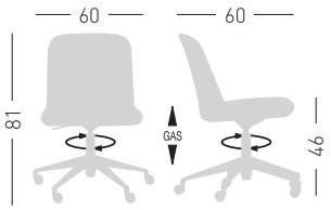 GABER Вращающееся офисное кресло из ткани на колесиках Manaa sun-id-1344854 - Вид №7