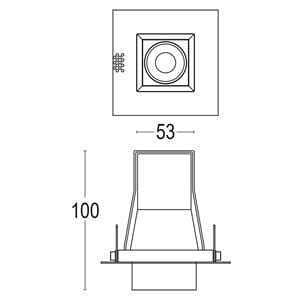 Алюминиевый квадратный светодиодный светильник Ghidini Lighting COMFORT 1 SQ ARCH-00054225 - Вид №7