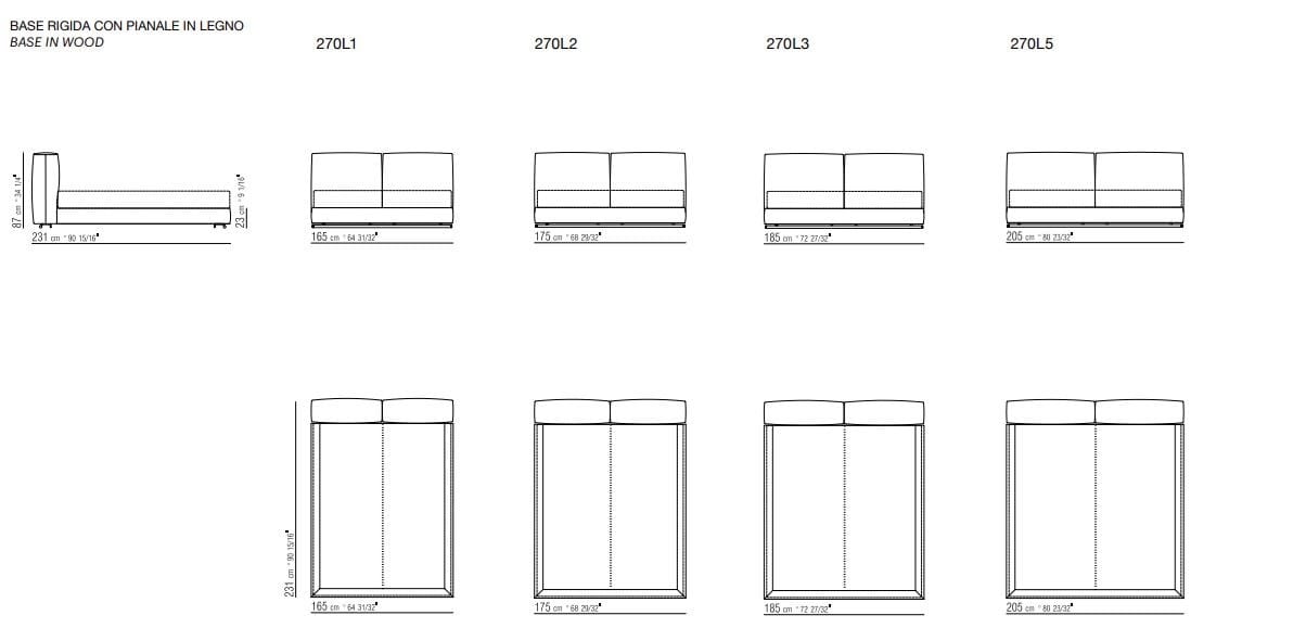 Двуспальная кровать с мягким изголовьем Flexform Asolo ARCH-00091669 - Вид №11