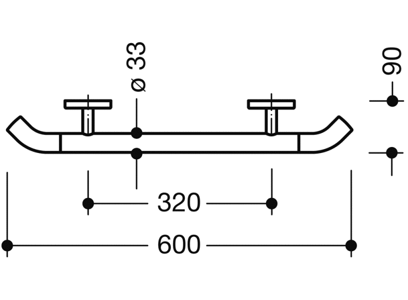 950.36.33099 ручка для захвата HEWI System 800 K  - Вид №4