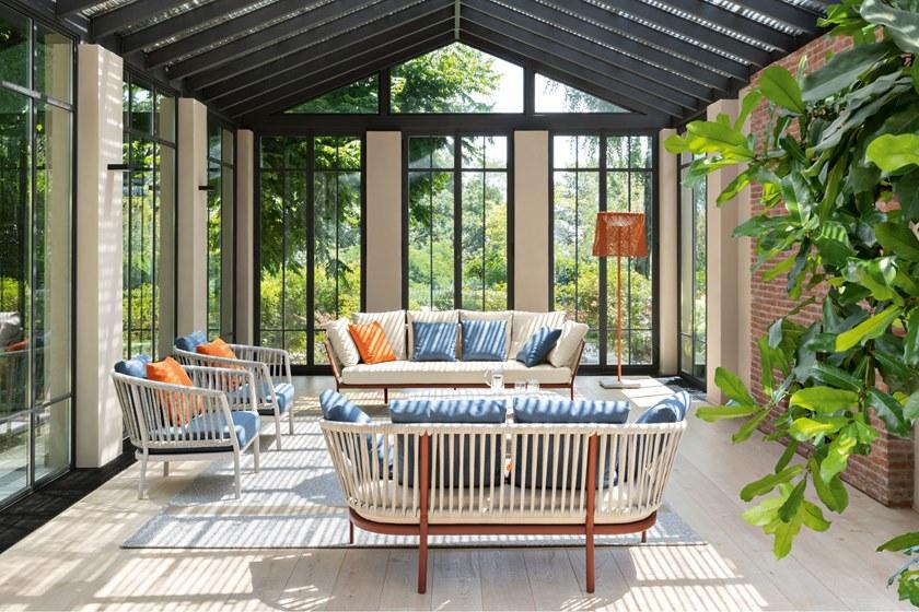 FAST 3-местный садовый диван из алюминия и ткани Ria 7613 - Вид №1