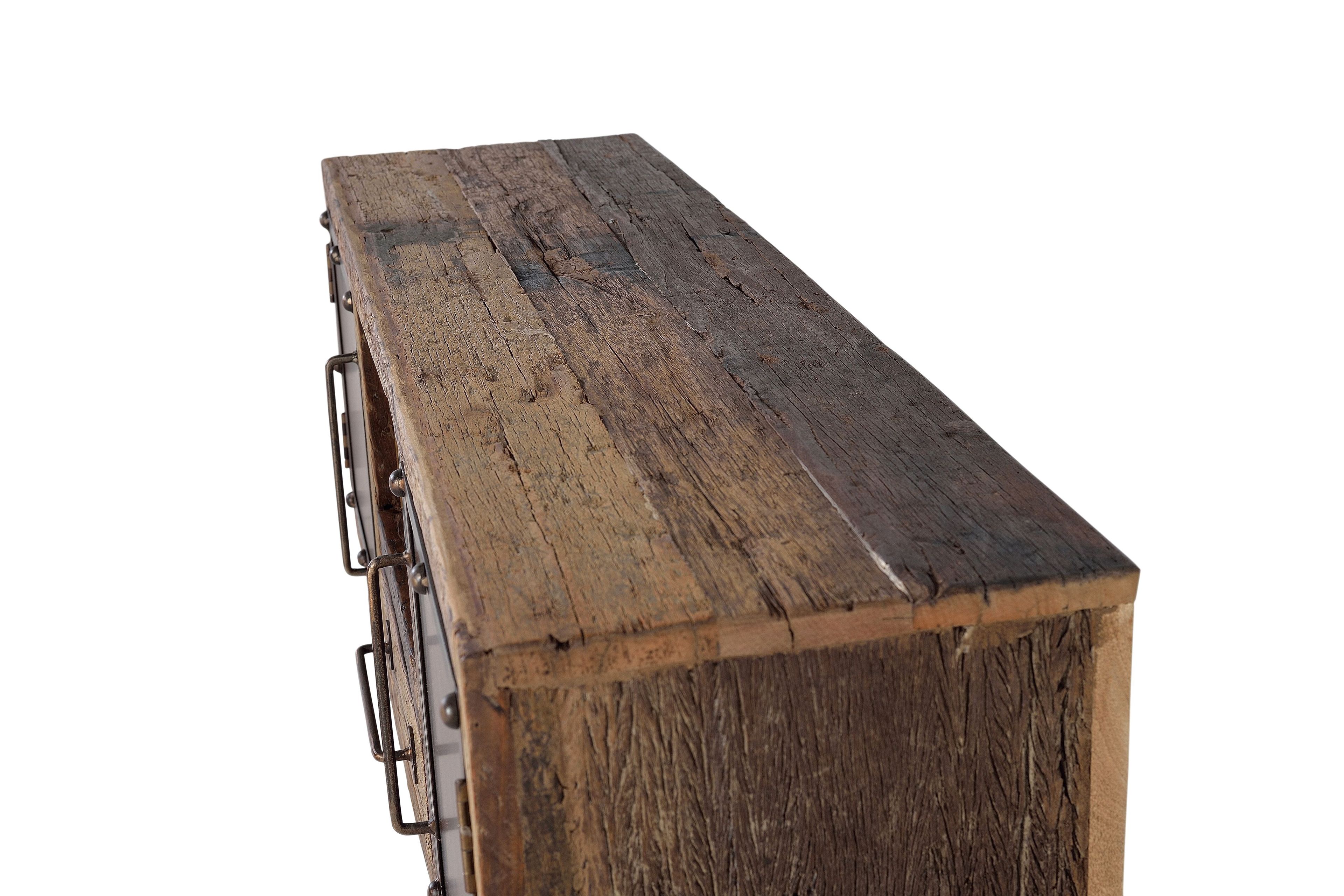 Восстановленный деревянный шкаф для телевизора с распашными дверцами Giner y Colomer Сандерленд ARCH-00124832 - Вид №8