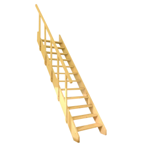 Лестница прямая деревянная 3М