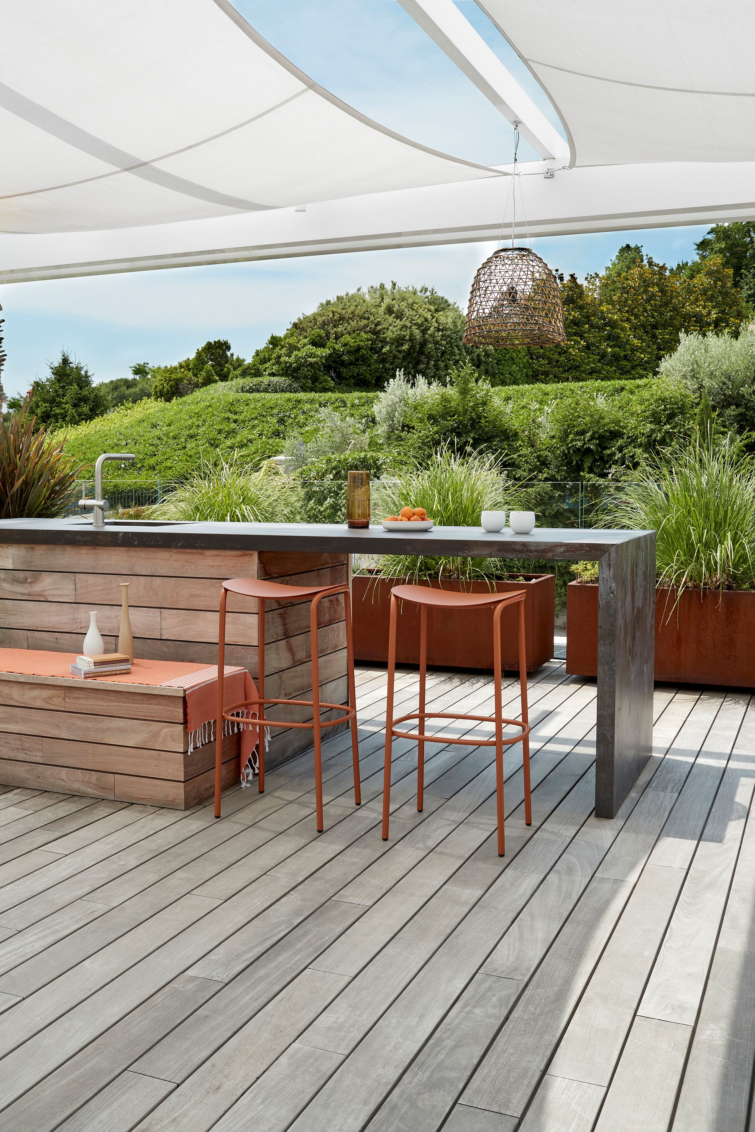 Высокий стальной табурет с подставкой для ног S-CAB Trick ARCH-00053750 - Вид №5