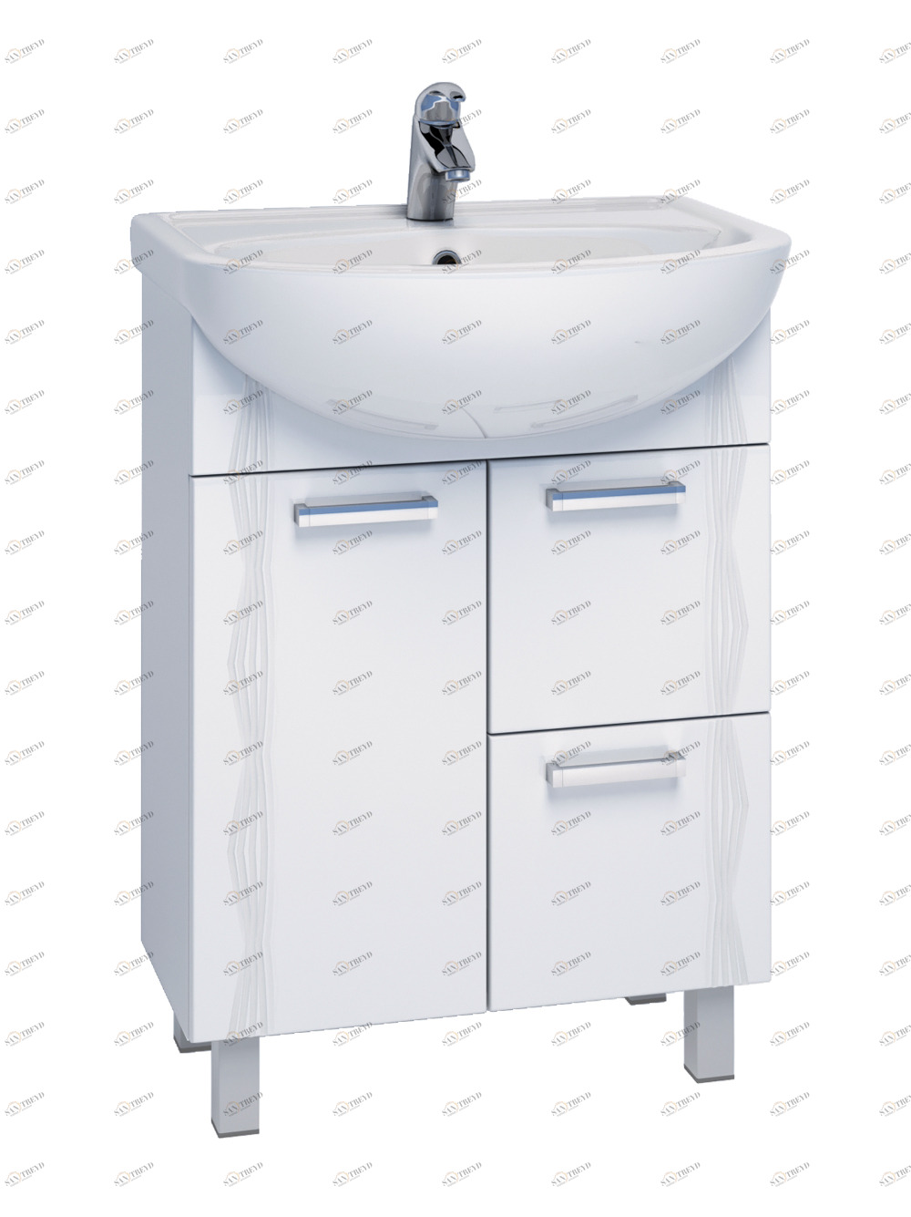 Тумба Atlantic 2-600 (Уют)600⨉300⨉830 мм белый Santreyd sun-id-665390