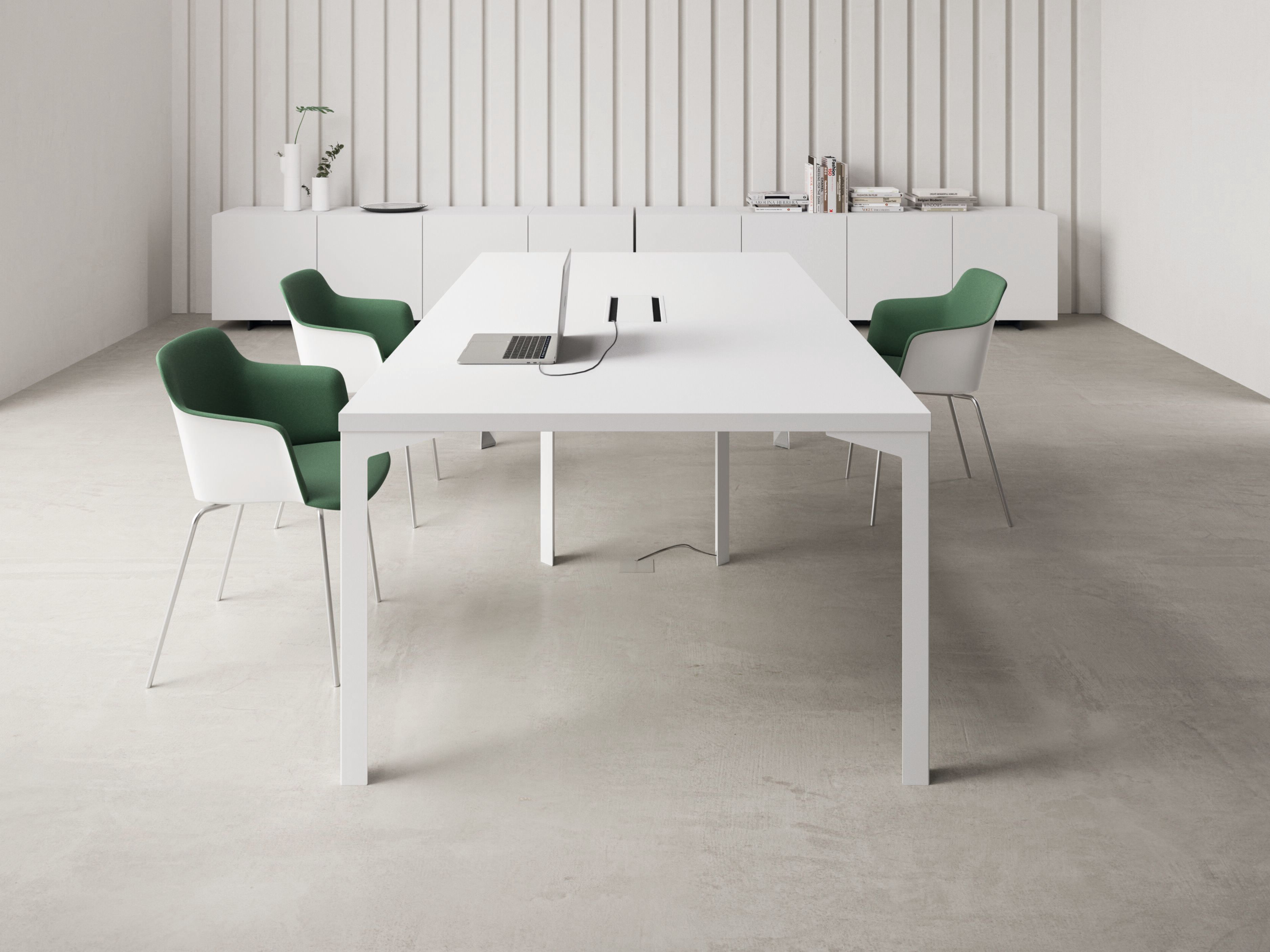 Прямоугольный стол для совещаний из меламина и листового металла DVO Enna ARCH-00035812