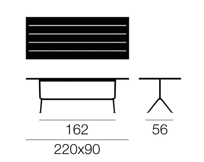 Прямоугольный стальной стол Magis мастерская ARCH-00126289 - Вид №12