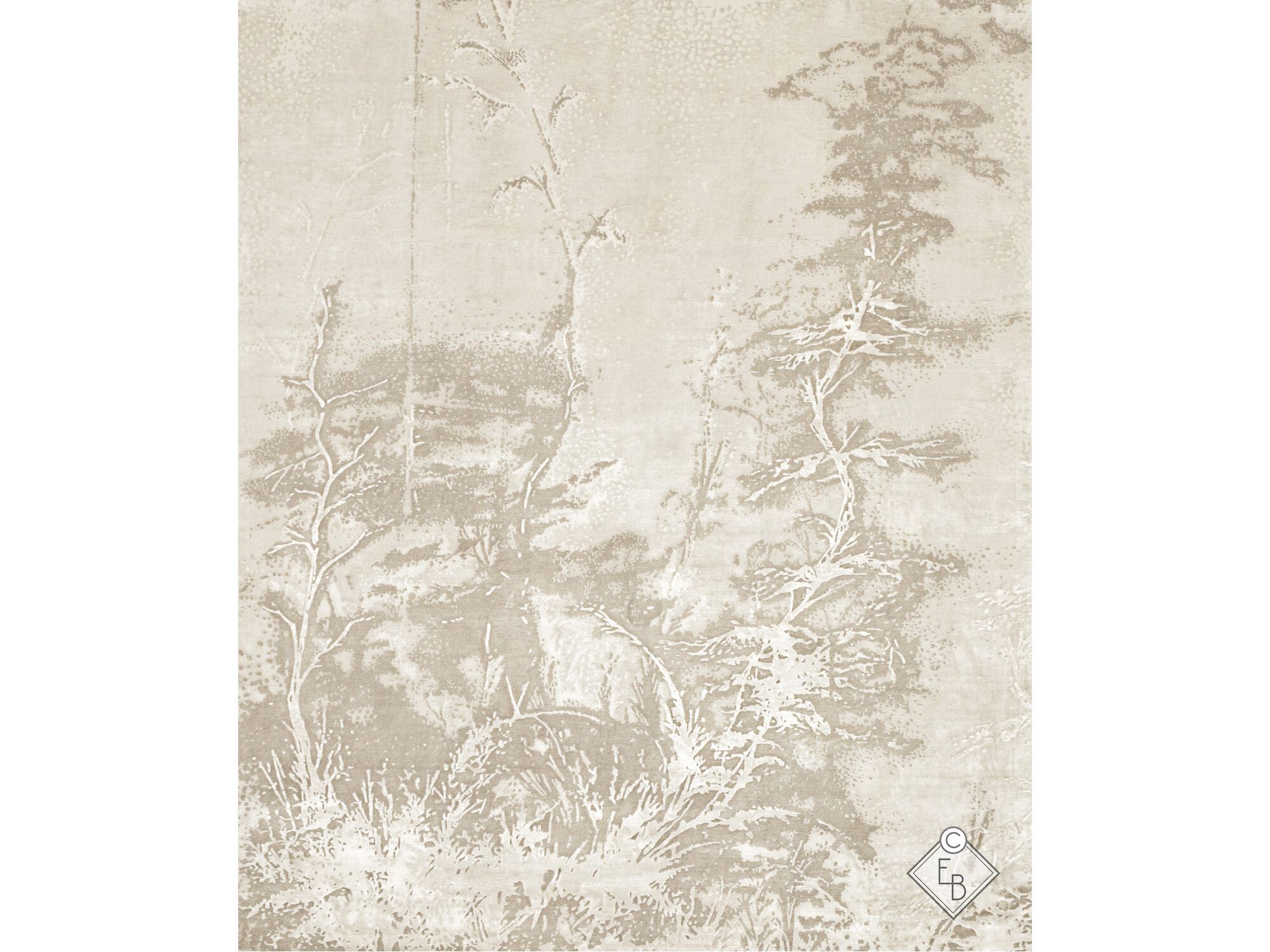 Прямоугольный ковер из бамбукового шелка и шерсти Edition Bougainville Inspiration ARCH-00099370 - Вид №1