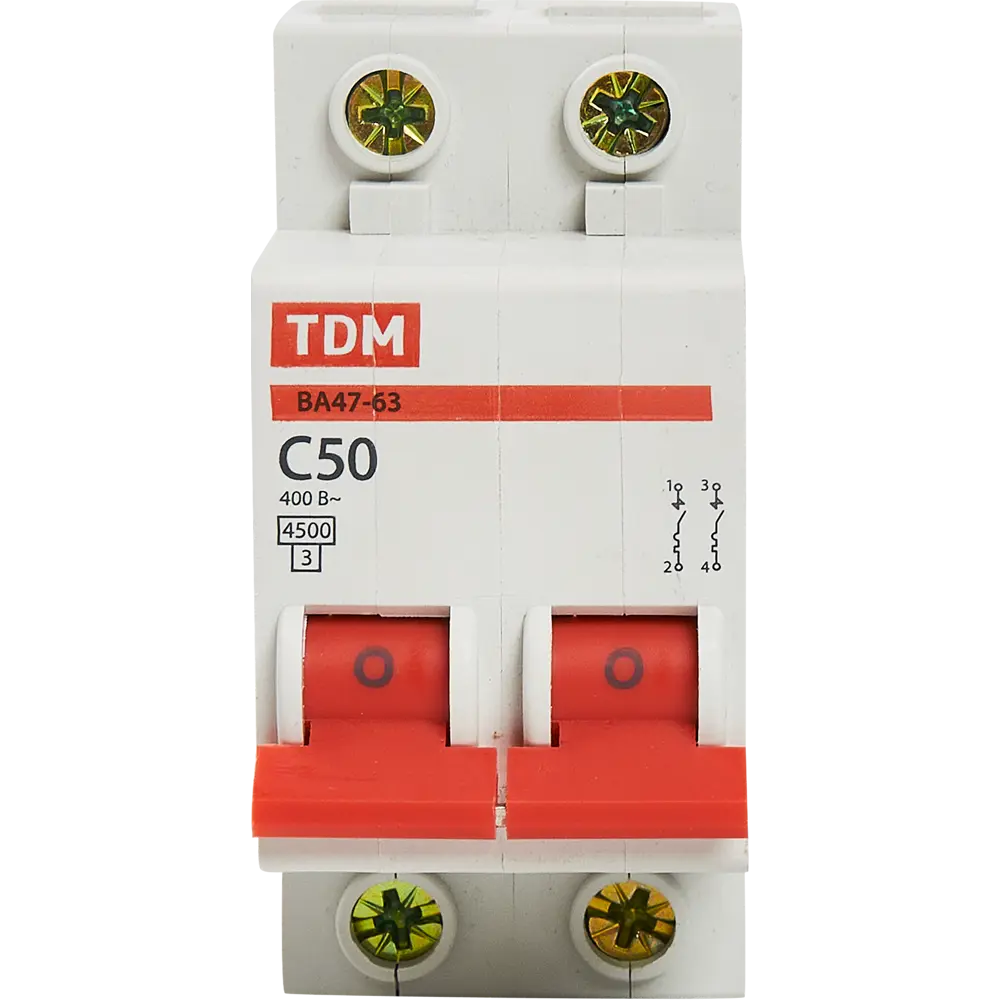 Автоматический выключатель TDM Electric 50А с защитой от перегрузок 84399492 STLM-0049265 - Вид №1