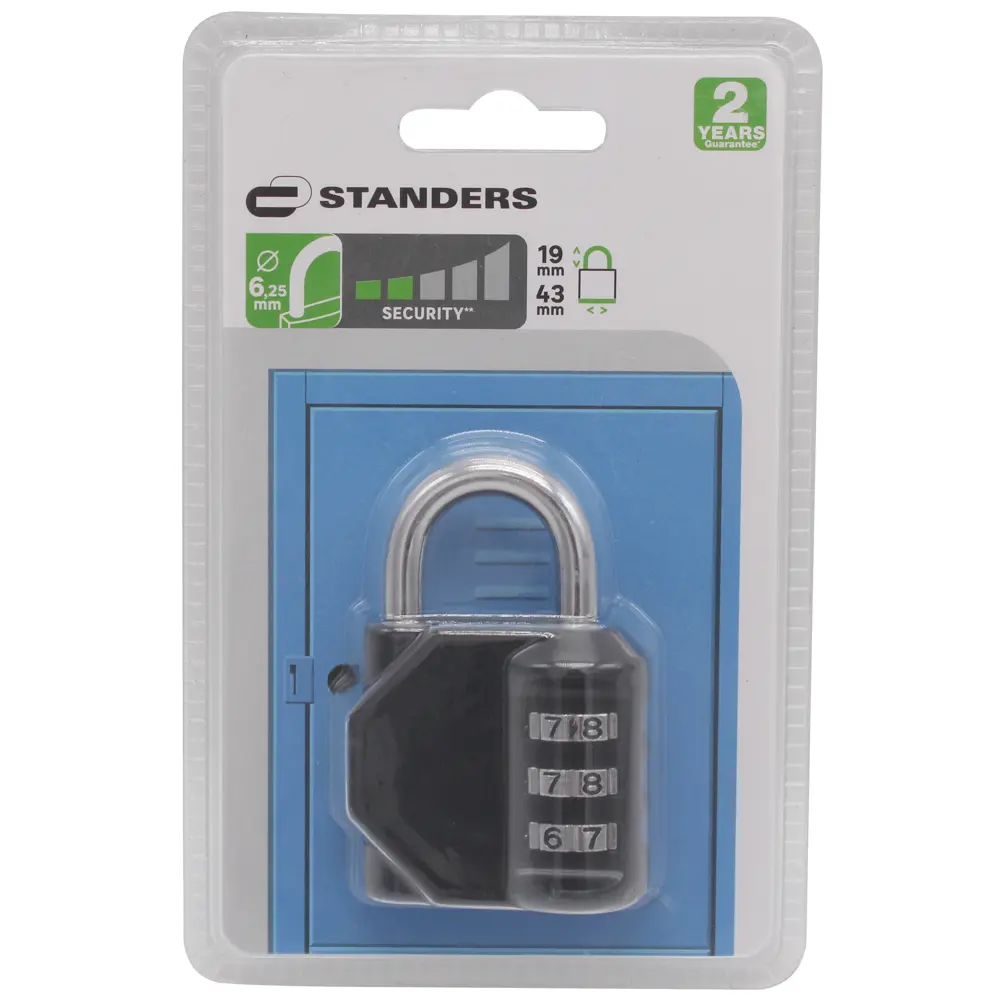 Замок кодовый Standers, 43 мм, ЦАМ/сталь STLM-2198696 - Вид №2