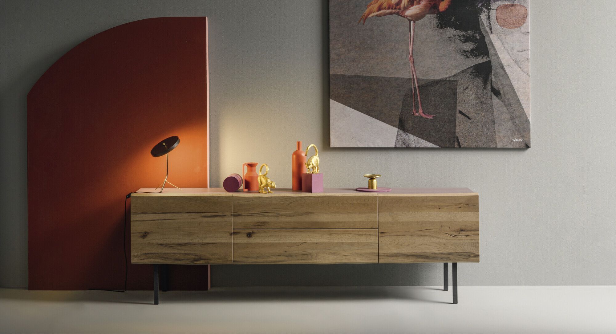 Шкаф с распашными дверцами и ящиками из массива дерева Devina Nais Близнецы ARCH-00111636 - Вид №1