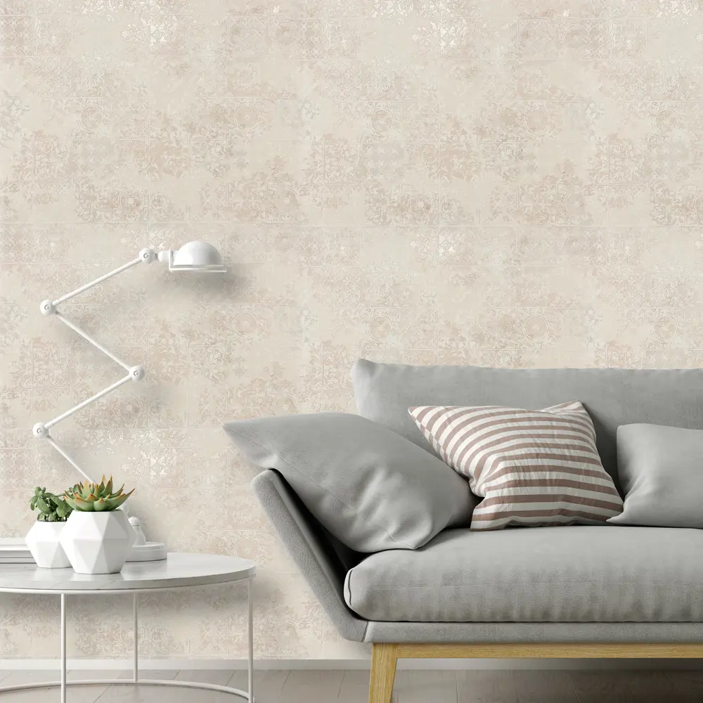 Обои виниловые Нэнси бежевые 0.53х10 м 0211-1 Santreyd STLM-2023432 - Вид №3