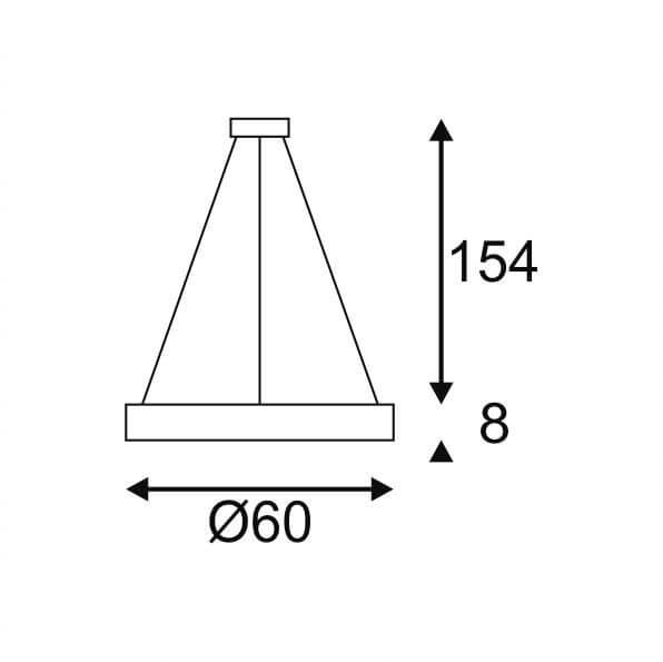 Подвесной светильник черный SLV Medo Ring 133840 SLV ДИЗАЙНЕРСКИЕ, MEDO RING 00-3889755 Черный  - Вид №1