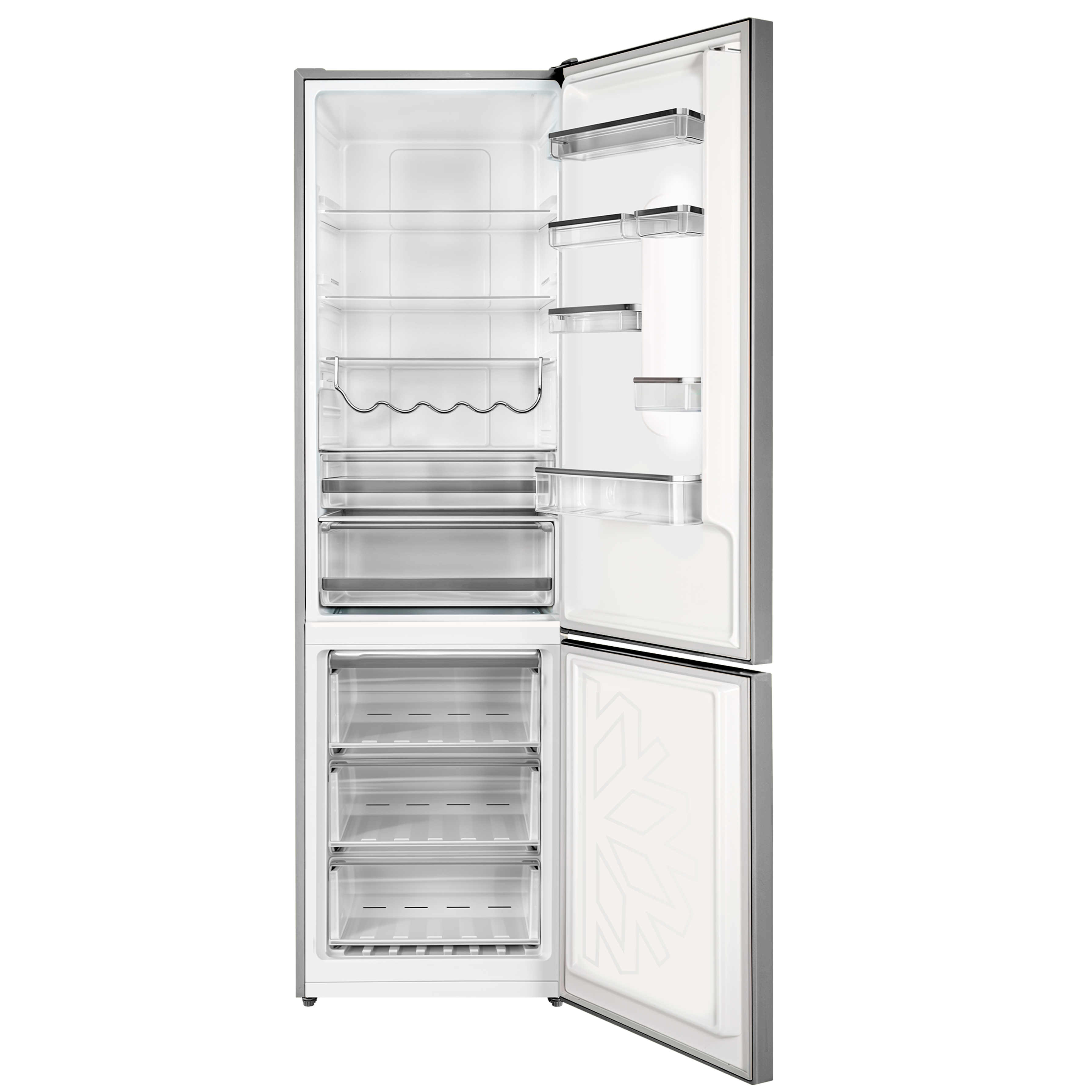 9260621 Холодильник с морозильником   WILLMARK RFN-582DIGG серый STDN-0020426 - Вид №1