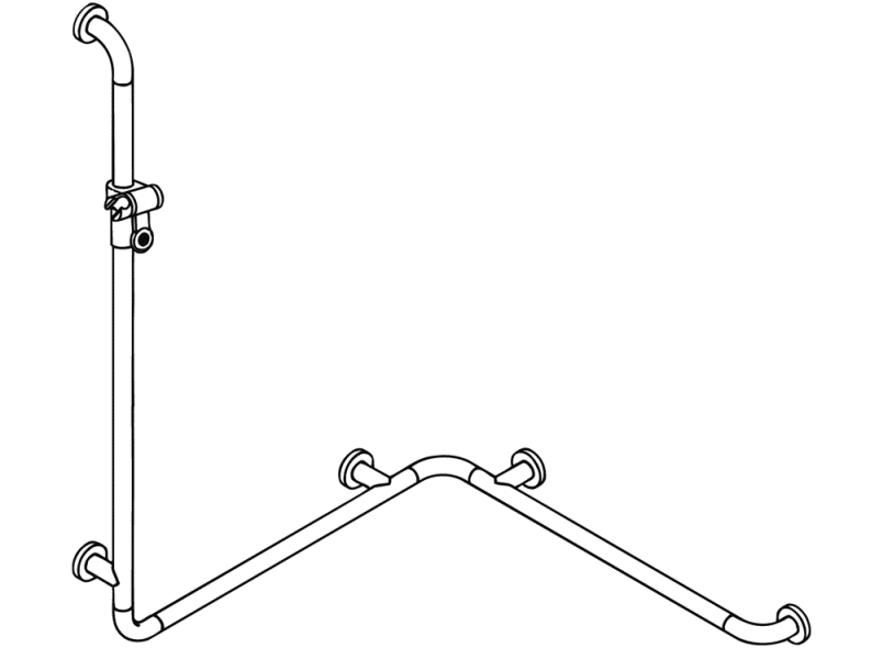 801.35B210 Поручень для душа с держателем для душа HEWI Edition matt | Polyamid  - Вид №7