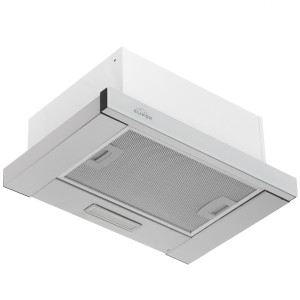 1184239 Вытяжка телескопическая ELIKOR Интегра Glass 45Н-400-В2Д серебристый/белый