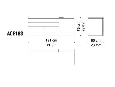 Низкий офисный шкаф с замком B&B Italia Project AC Executive ARCH-00014486 - Вид №3