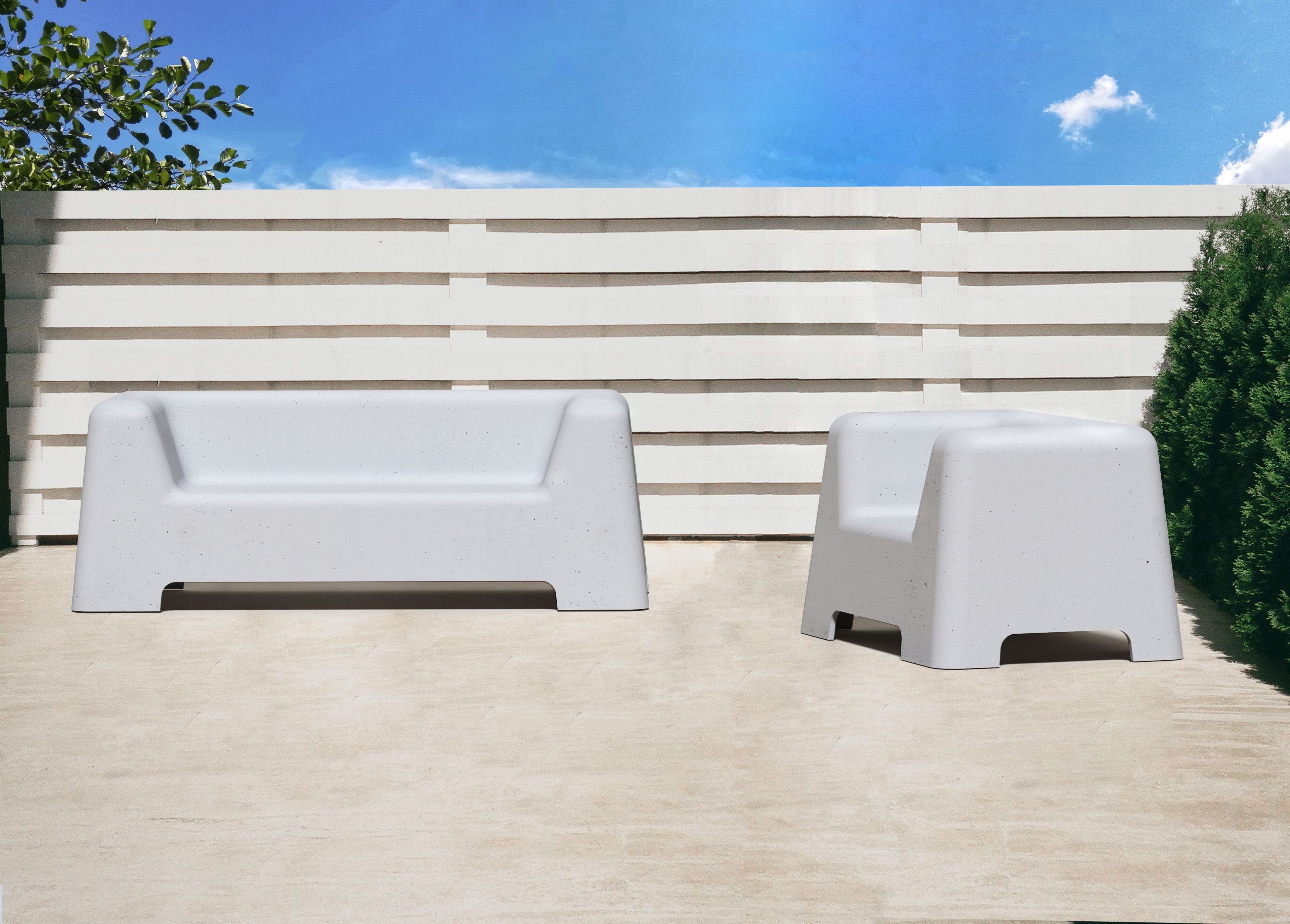 Наружное сиденье из армированного волокном бетона SIT уличный диван ARCH-00022508 - Вид №2