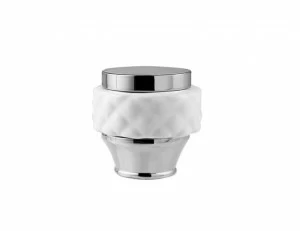 065545.000.50 Ручка для душевой системы из белого фарфора Яркий хром