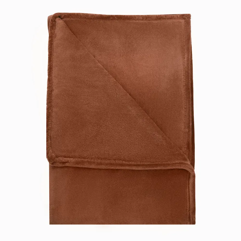Плед Flandria 200x220 см микрофибра цвет светло-терракотовый Santreyd STLM-2137528