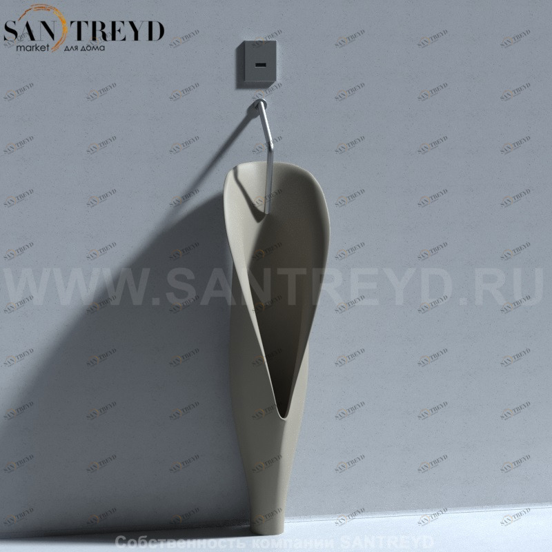 473081 Настенный писсуар, уринал с мушкой Kerasan Artwork