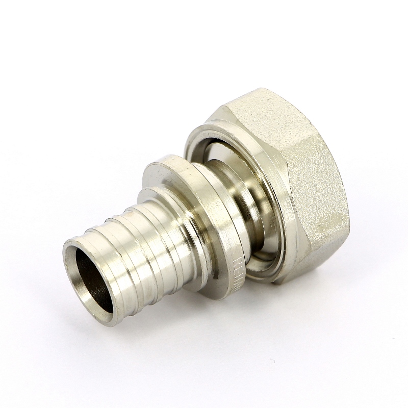 Соединитель надвижной-В Rehau 20 x 3/4"EK никелированный DZR-латунь 169176