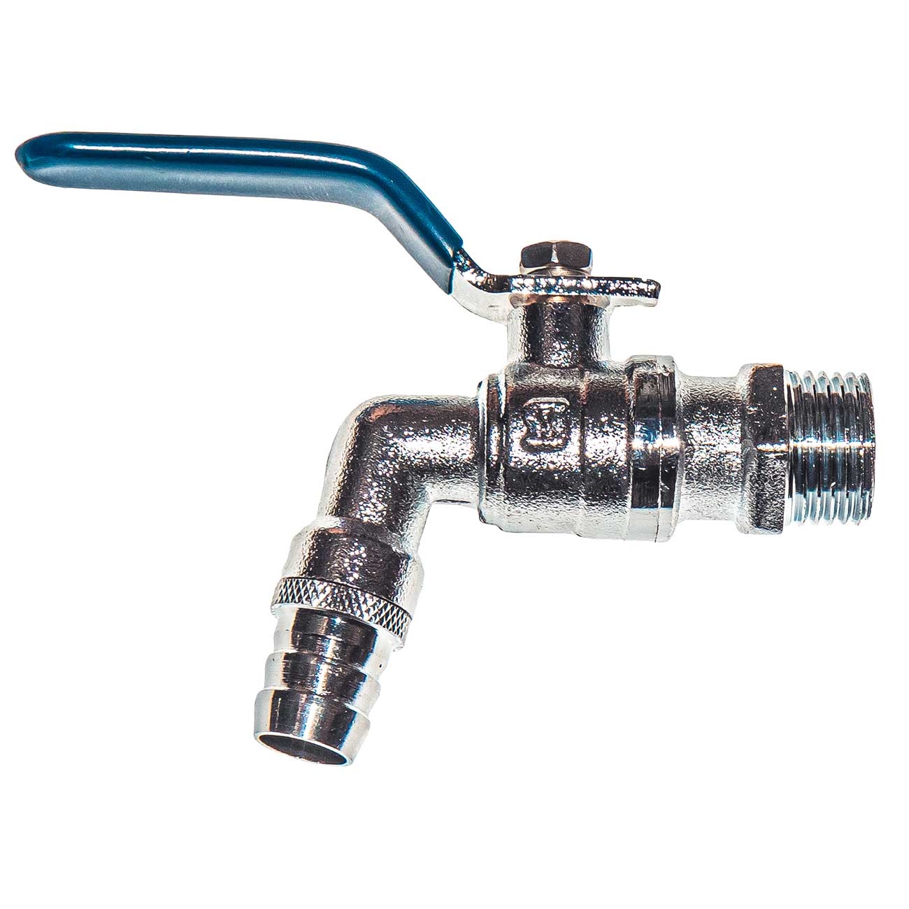 100102 Кран шаровой водоразборный, со штуцером 3/4" ручка, латунь LAB.Space  - Вид №4