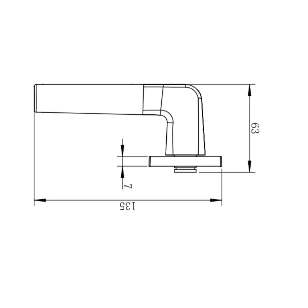 Дверная ручка на розетке KREAFORTA Акация без запирания цвет белый STLM-2146147 - Вид №5