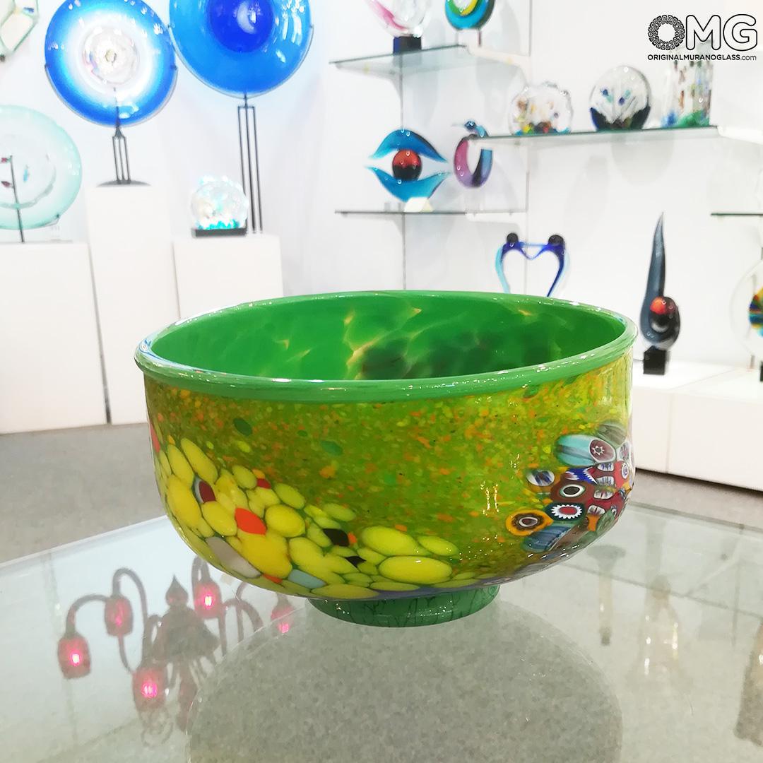 4610 ORIGINALMURANOGLASS Декоративная чаша Зелёные мечты - муранское стекло OMG 18 см  - Вид №1