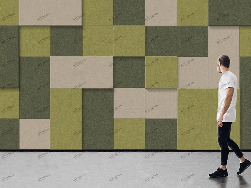 Slalom Акустическая стеновая панель из огнестойкого полиэфирного волокна Tailor made sun-id-1447730