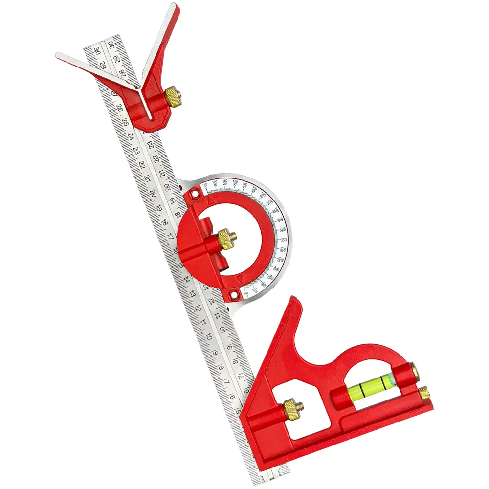 Угольник разметочный Vertextools с транспортиром и рейсмусом 300 мм 89337594 STLM-1356128 - Вид №1