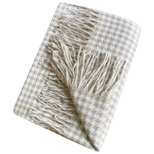 Плед Марокко бежевый с вензельным узором 140x200 см 89426307