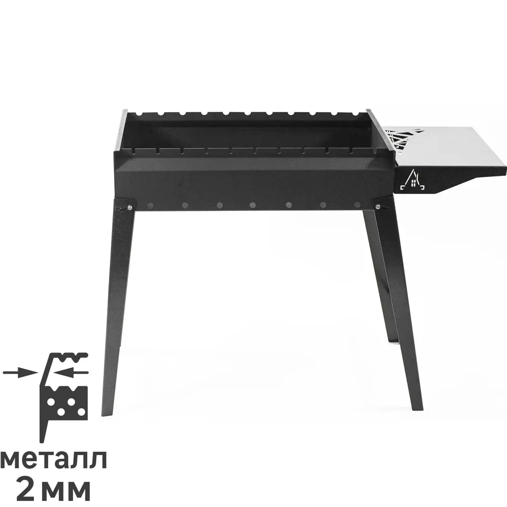 Мангал Дачный сезон Турист Т-60 82x38x64 см сталь черный Santreyd STLM-2013977