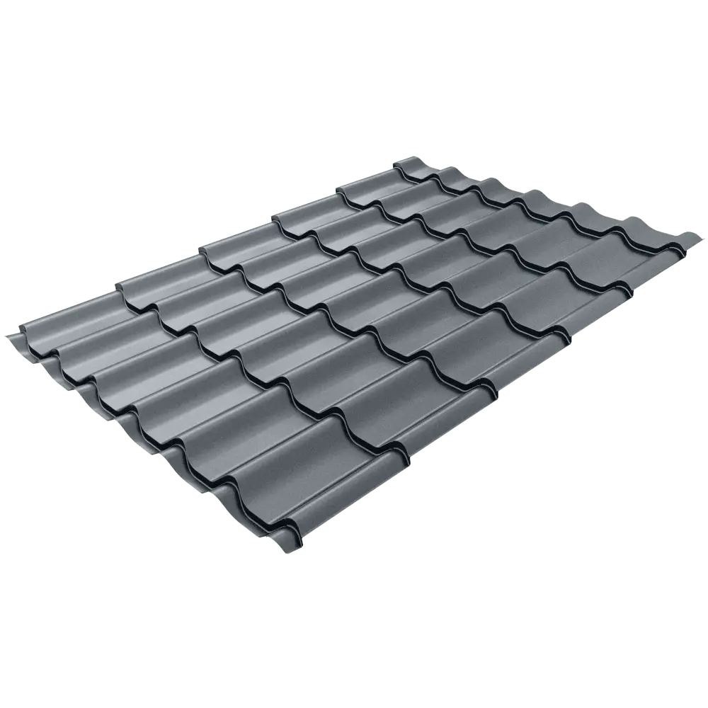 Металлочерепица 0.45 мм 1180x1150 мм RAL 7024 серый Santreyd STLM-2080631 - Вид №1