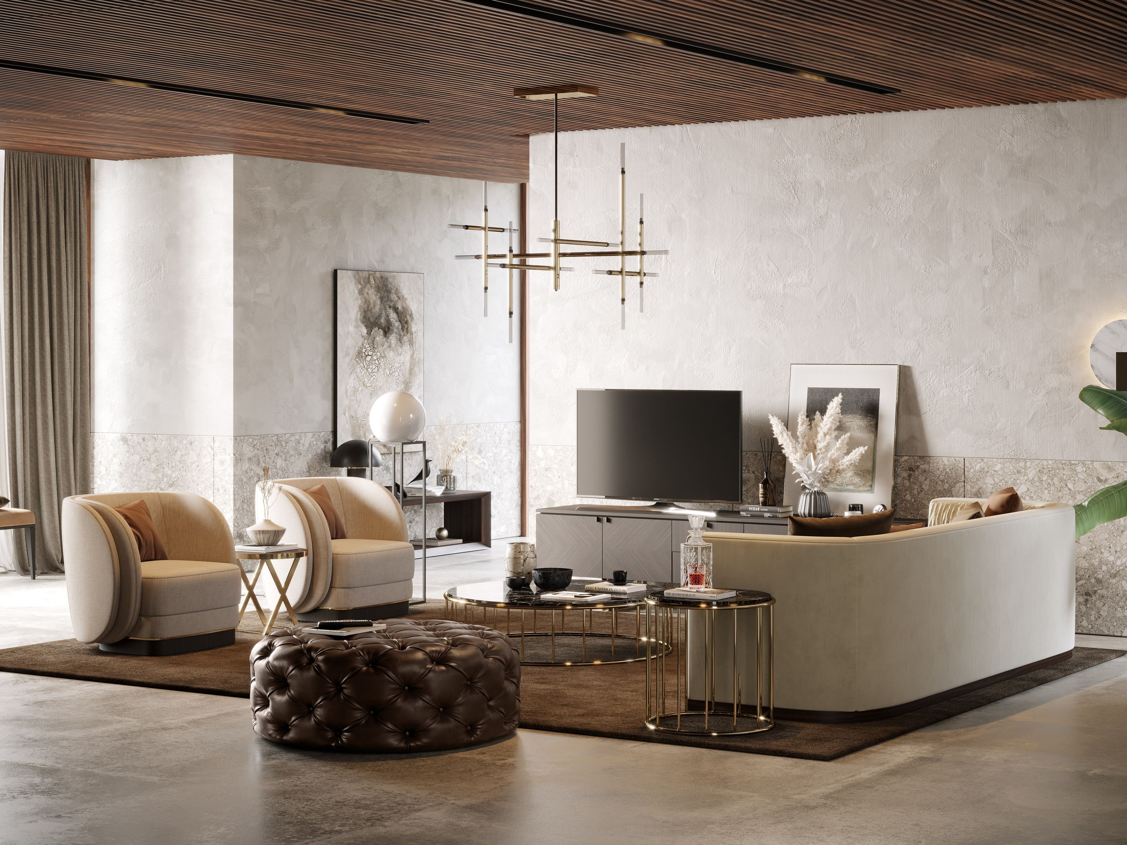 Льняное кресло с подлокотниками Laskasas AMBROSE ARCH-00013676 - Вид №4