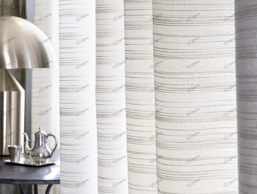 Élitis Полосатая моющаяся ткань из полиэстера для штор Palace sun-id-1392821