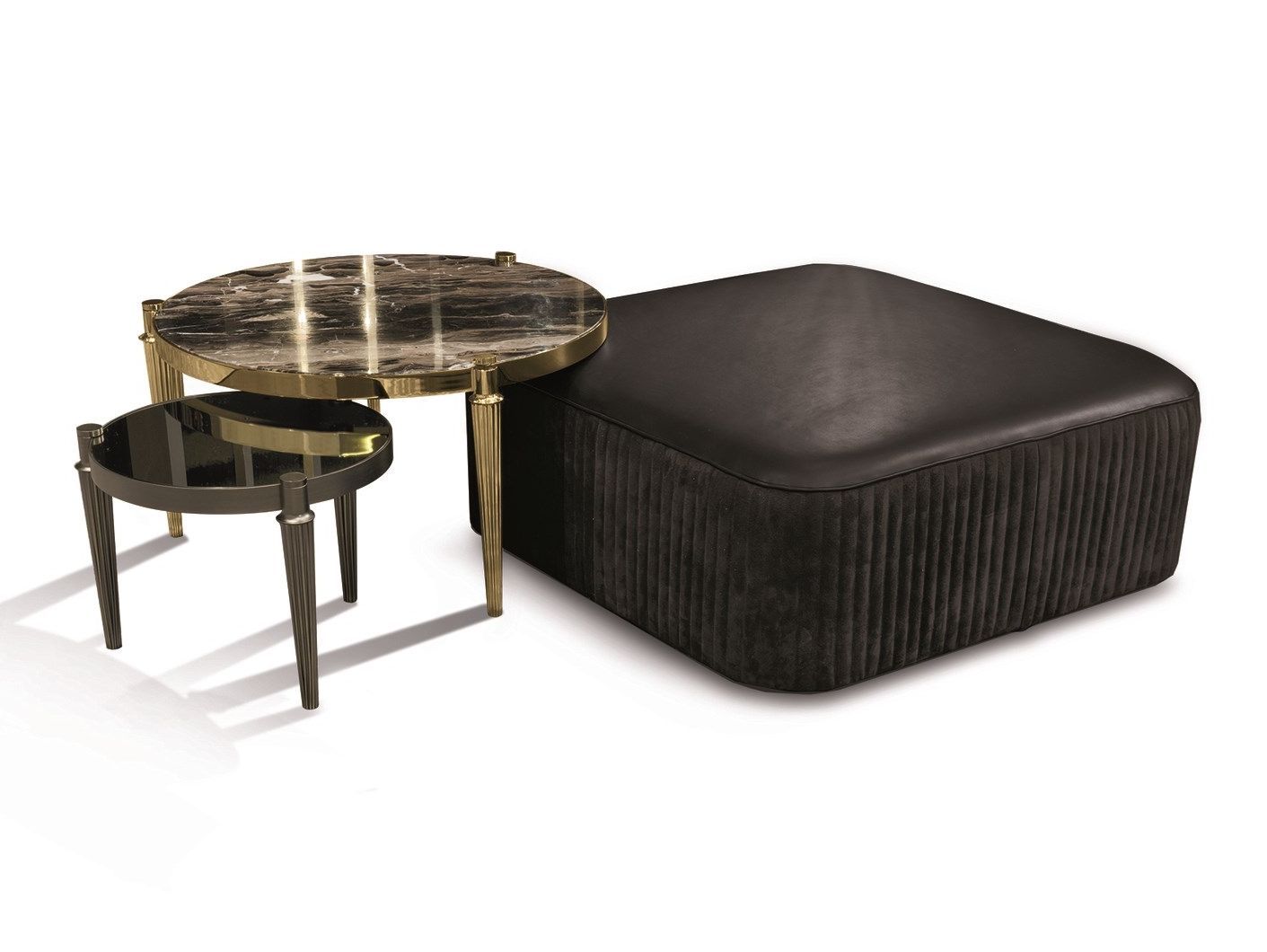 Кожаный квадратный пуф Longhi Loveluxe ARCH-00056094 - Вид №3