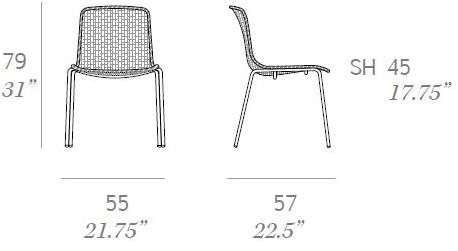 EXPORMIM Штабелируемый веревочный садовый стул с подлокотниками Lapala C596t - Вид №9