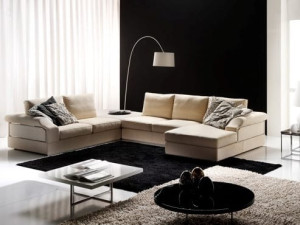 Угловой диван из ткани